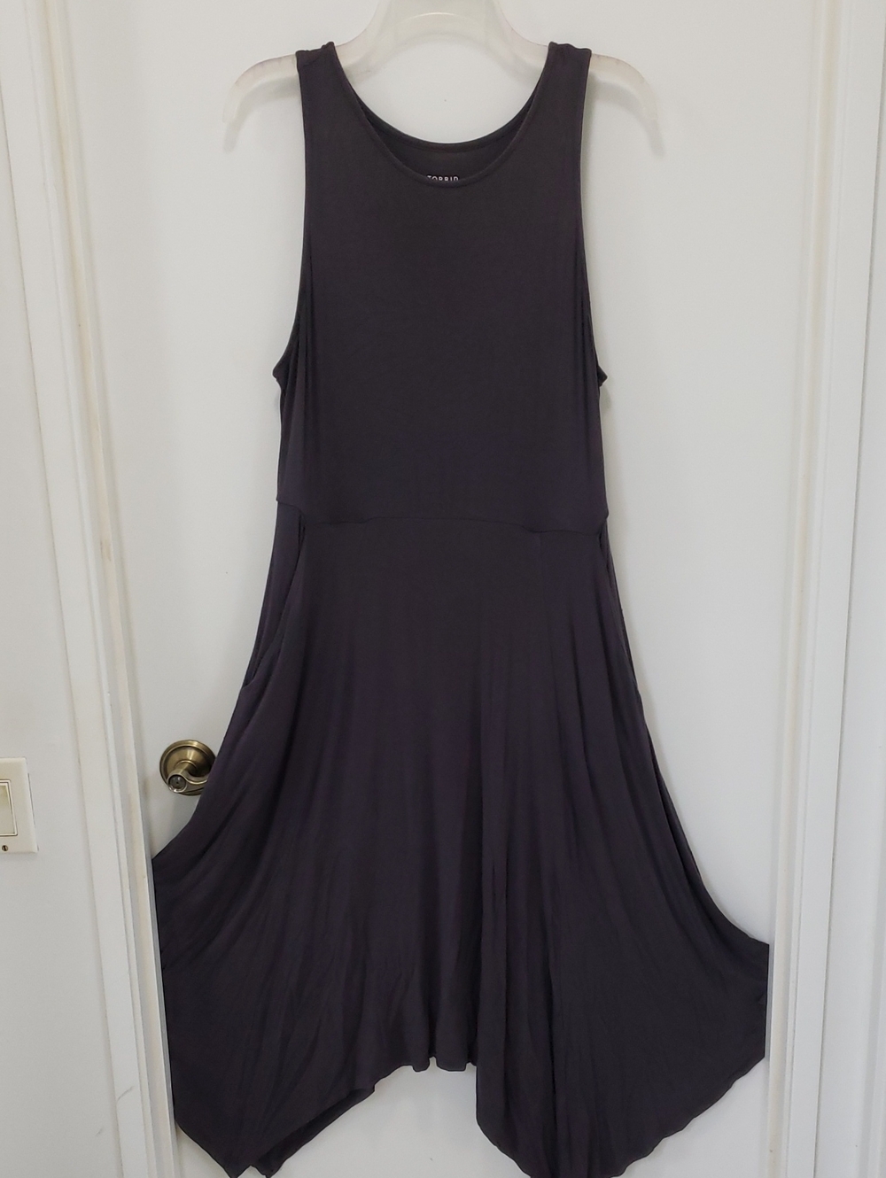 〰️torrid〰️ Charcoal Handkerchief Hem Midi Dress 0X